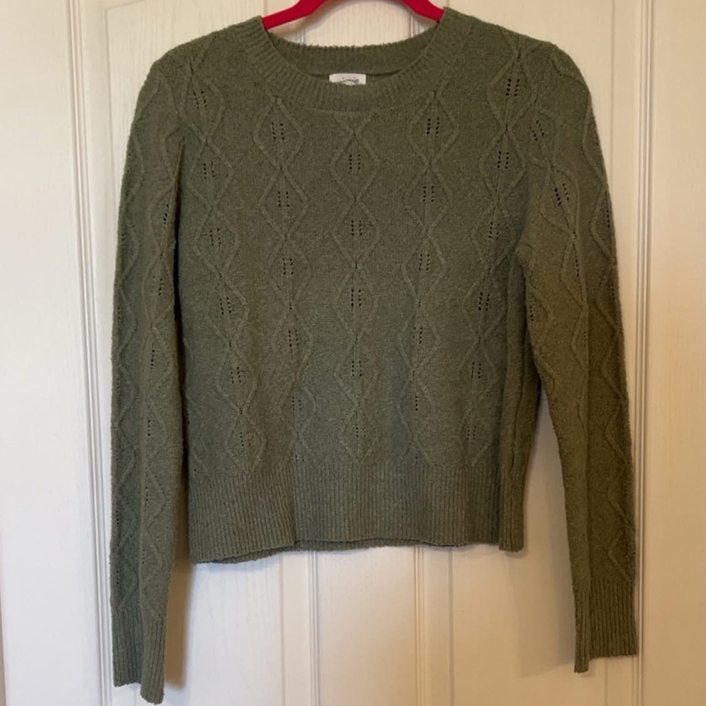Hippie Rose Olive Green Women's Sweater